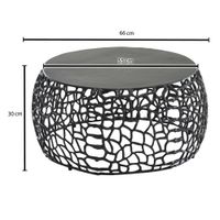 Couchtisch FineBuy Metall Sofatisch Ø 66 cm Tisch Wohnzimmertisch Rund Aluminium – Ansicht 3