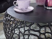 Couchtisch FineBuy Metall Sofatisch Ø 66 cm Tisch Wohnzimmertisch Rund Aluminium – Ansicht 5