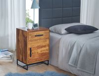 Nachttisch FineBuy Nachtkommode Boxspringbett Massivholz 45x35x65 cm Schublade – Ansicht 2