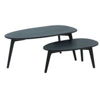 Couchtisch FineBuy Wohnzimmertisch 2er Set Nierenform Holz Beistelltisch Tisch – Ansicht 6