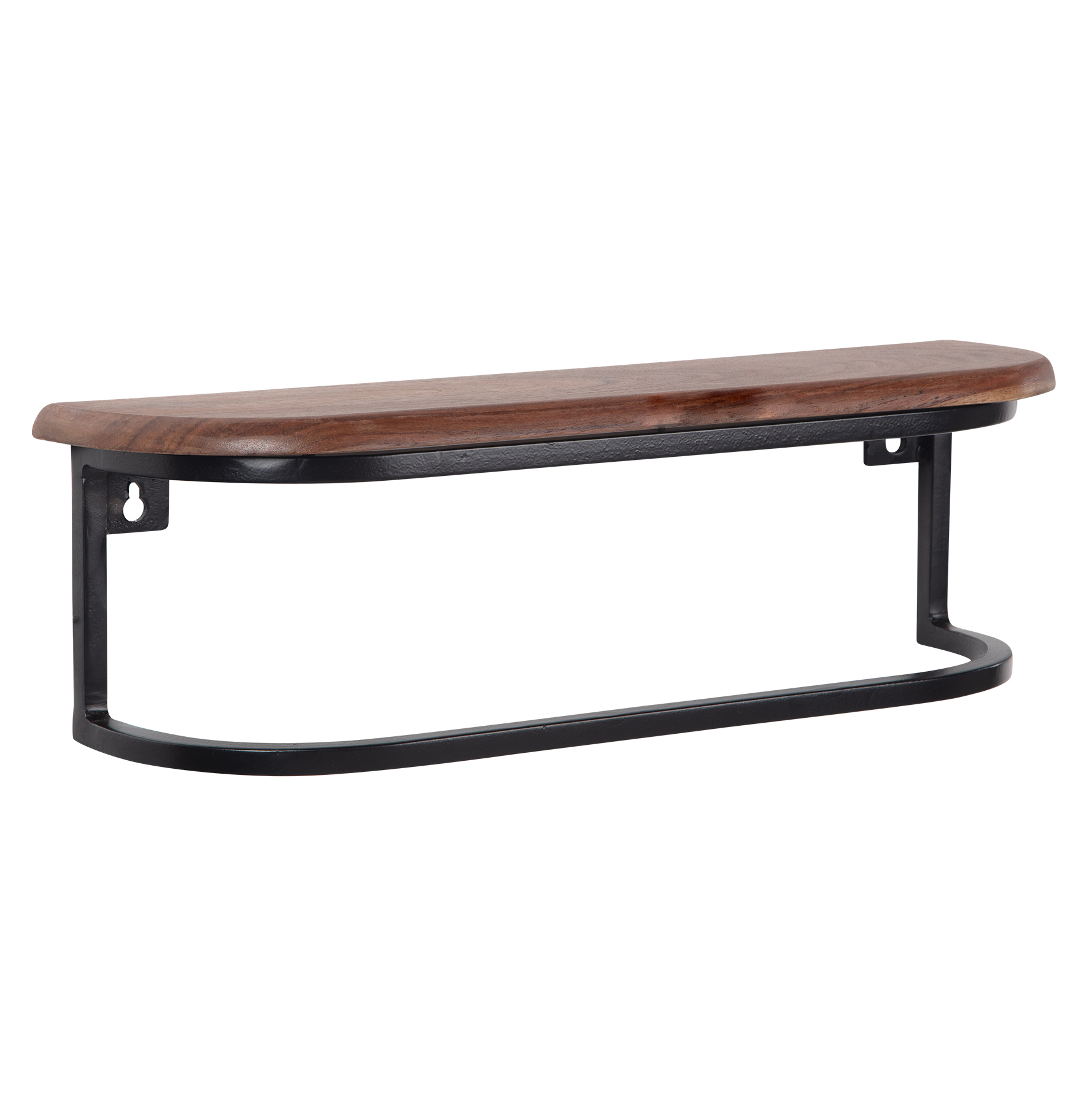 Wandregal FineBuy Hängeregal 50x15x13 cm Massivholz Metall Regal Industrial – Ansicht 6