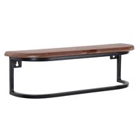 Wandregal FineBuy Hängeregal 50x15x13 cm Massivholz Metall Regal Industrial – Ansicht 6