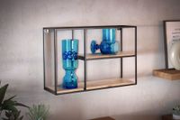 Wandregal FineBuy Hängeregal Holz Metall 60x40x18 cm Regal Rechteckig Massiv – Ansicht 2
