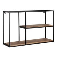 Wandregal FineBuy Hängeregal Holz Metall 60x40x18 cm Regal Rechteckig Massiv – Ansicht 6