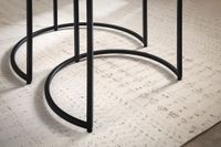 Beistelltisch 3er Set Rund Metall Satztisch Couchtisch Dekotisch 3-teilig gold – Ansicht 5