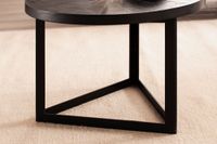 Couchtisch FineBuy Sofatisch 58x58x40 cm Massivholz Schwarz Wohnzimmertisch Rund – Ansicht 5