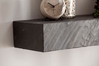 Wandregal FineBuy Massivholz Steinoptik Hängeregal Regal Schweberegal Modern – Ansicht 5