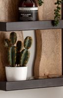 Wandregal FineBuy Hängeregal 30x80x10 cm Massivholz Metall Regal Industrial – Ansicht 4