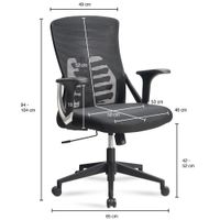 Bürostuhl FineBuy Schreibtischstuhl Mesh Drehstuhl Ergonomisch Stoff 120 kg – Ansicht 3