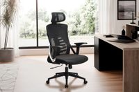 Bürostuhl FineBuy Schreibtischstuhl Mesh Schwarz Drehstuhl Ergonomisch 120 kg – Ansicht 2