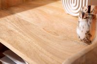 Nachtkonsole Massivholz Rattan Nachttisch Schublade Ablage Nachtkästchen BOHO – Ansicht 5