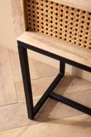 Nachtkonsole Massivholz Rattan Nachttisch Schublade Nachtkästchen Boxspringbett – Ansicht 5