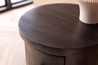Massivholz Kommode mit Schubladen aus Mango Holz Schubladenkommode rund Schwarz – Ansicht 5