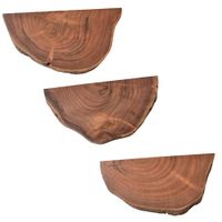 Wandregal FineBuy Pflanzentreppe 3er Set Akazie Vollholz Baumscheibe Wand – Ansicht 6
