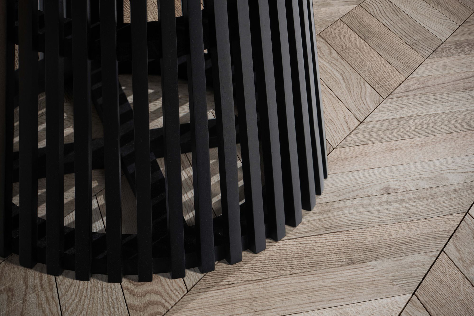 Esstisch rund Ø 120 Massivholz Schwarz Esszimmertisch Design Küchentisch massiv – Ansicht 5