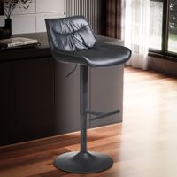 Barhocker FineBuy Küchenhocker Kunstleder Schwarz Hocker Bistrohocker Barstuhl – Ansicht 1