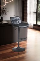 Barhocker FineBuy Küchenhocker Kunstleder Schwarz Hocker Bistrohocker Barstuhl – Ansicht 2
