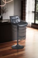 Barhocker FineBuy Küchenhocker Kunstleder Schwarz Hocker Bistrohocker Barstuhl – Ansicht 4