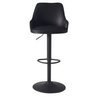 Barhocker FineBuy Küchenhocker Kunstleder Schwarz Hocker Bistrohocker Barstuhl – Ansicht 6