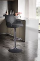 Barhocker FineBuy Küchenhocker Samt Hocker Bistrohocker Barstuhl Drehbar Modern – Ansicht 2