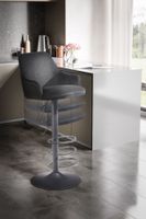Barhocker FineBuy Küchenhocker Samt Hocker Bistrohocker Barstuhl Drehbar Modern – Ansicht 4