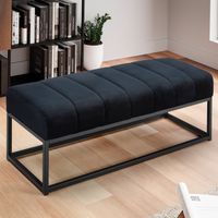 Sitzbank FineBuy Polsterbank Samt 108 cm Bettbank Flurbank Modern Bank Garderobe – Ansicht 1