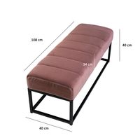 Sitzbank FineBuy Polsterbank Samt 108 cm Bettbank Flurbank Modern Bank Garderobe – Ansicht 3