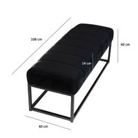 Sitzbank FineBuy Polsterbank Samt 108 cm Bettbank Flurbank Modern Bank Garderobe – Ansicht 3