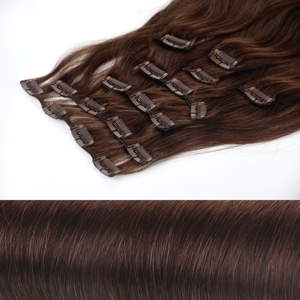 Clip In Extensions Echthaar XXL Set 50 cm Haarlänge
