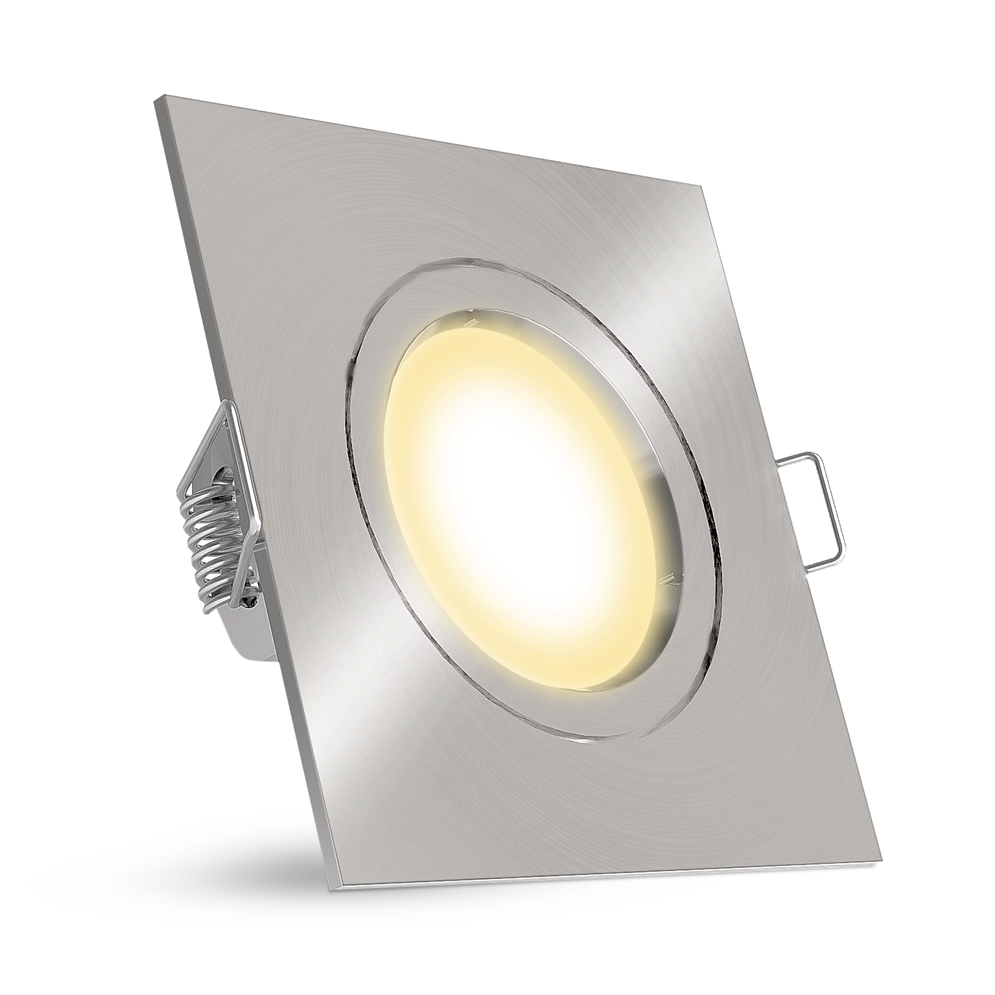Linovum LED Einbaustrahler 4W - Schwenkbarer Einbauspot Edelstahl