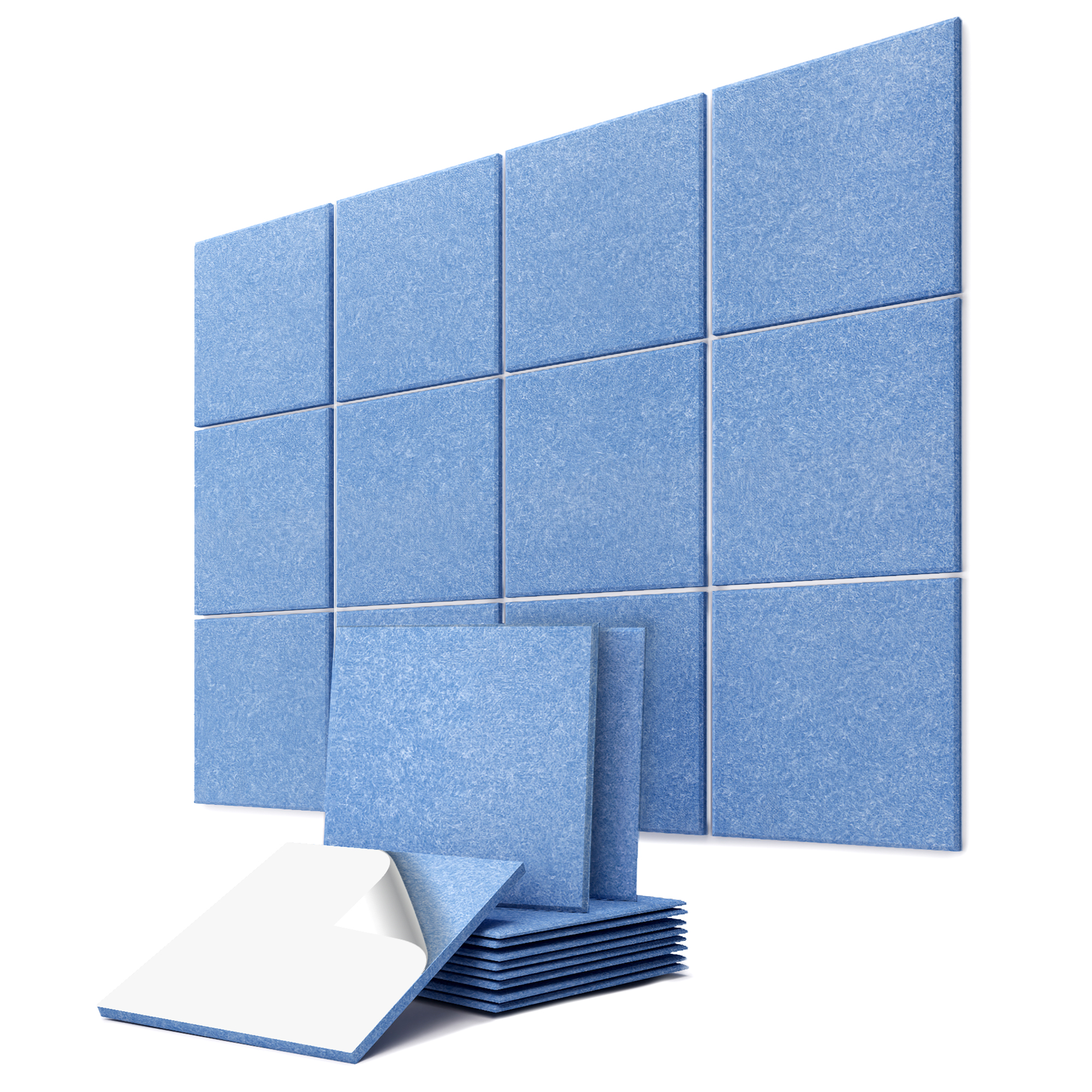 くうるう 0112 vilz Akustikfliesen Schallabsorber Quadrat aus Filz 250x250x9 mm