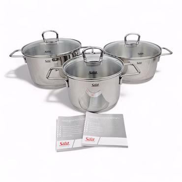 Silit Alicante Topf-Set 3-Teilig - Silber
