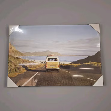 Deko-Leinwand | VW Bus | Retro | Strand | Meer | Wandbild | Wanddekoration 