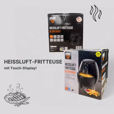 Heissluftfritteuse Star mit Touch-Display