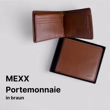 Mexx Portemonnaie Ledergeldbörse braun