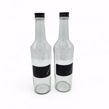 2 x 500 ml Glasflaschen mit Kreideetikett, Stift & Schwamm Selbstgemacht DIY