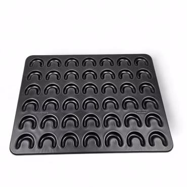 Zenker Vanillekipferlblech Backblech Antihaft 42x29 cm Kipferlform für Plätzchen