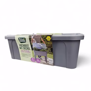 Living & Garden Hoch beet mit Deckel 52 Liter Balkon Terrasse Garten Frühbeet