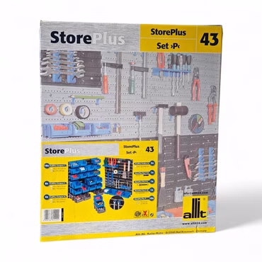Allit StorePlus Set 43 Werkzeug wand mit 28 Stapel boxen & 15 Haltern Werkstatt
