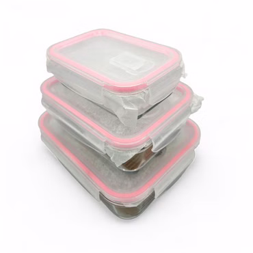 3er Glas dosen Set mit Deckel BPA Frei Aufbewahrungsboxen Klick Box Kitchen Club