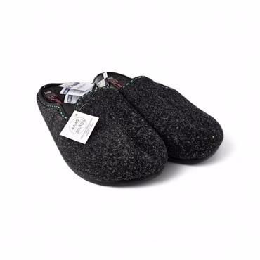 Camprella Herren Filzhausschuhe Warme Pantoffeln aus recyceltem Material Grau