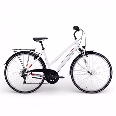 PEGASUS AVANTI 28/18s GENT+TRAPES - Damen-Trekkingrad in elegantem Weiß SHINY WHITE (50cm)