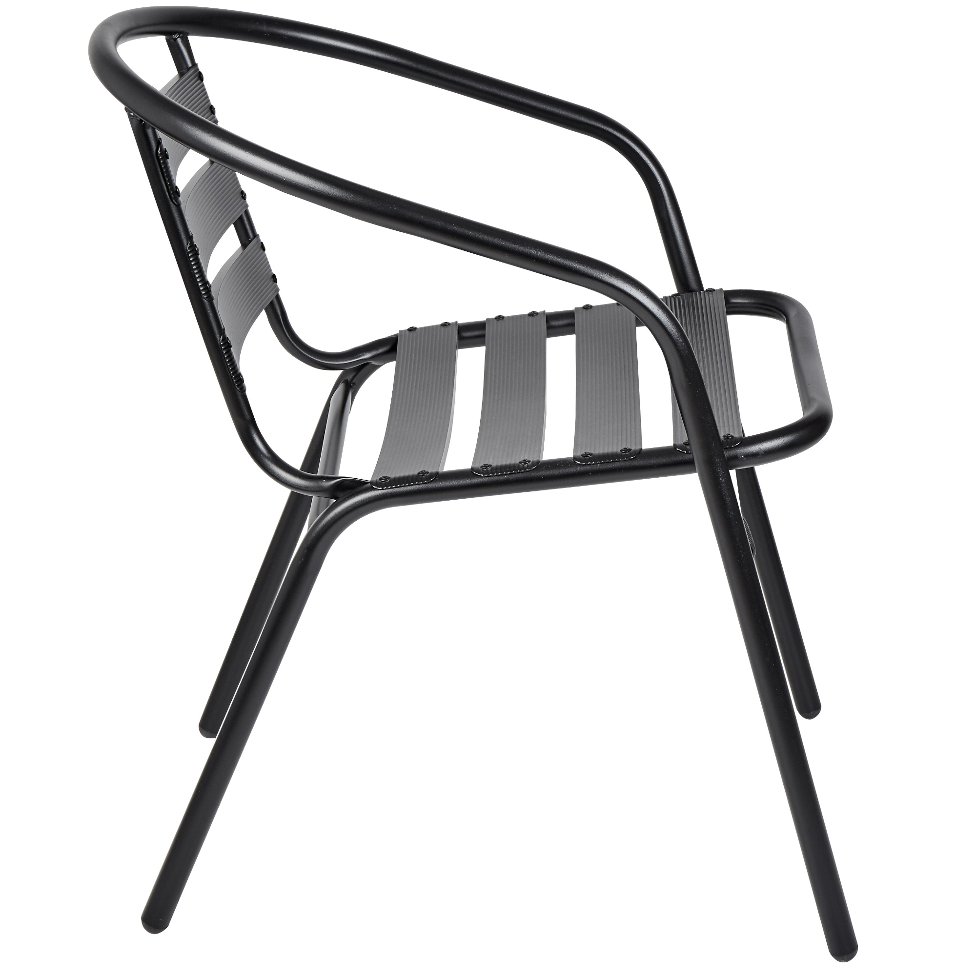 Gartenstuhl 4er-Set stapelbar schwarz | Online Shop Gonser