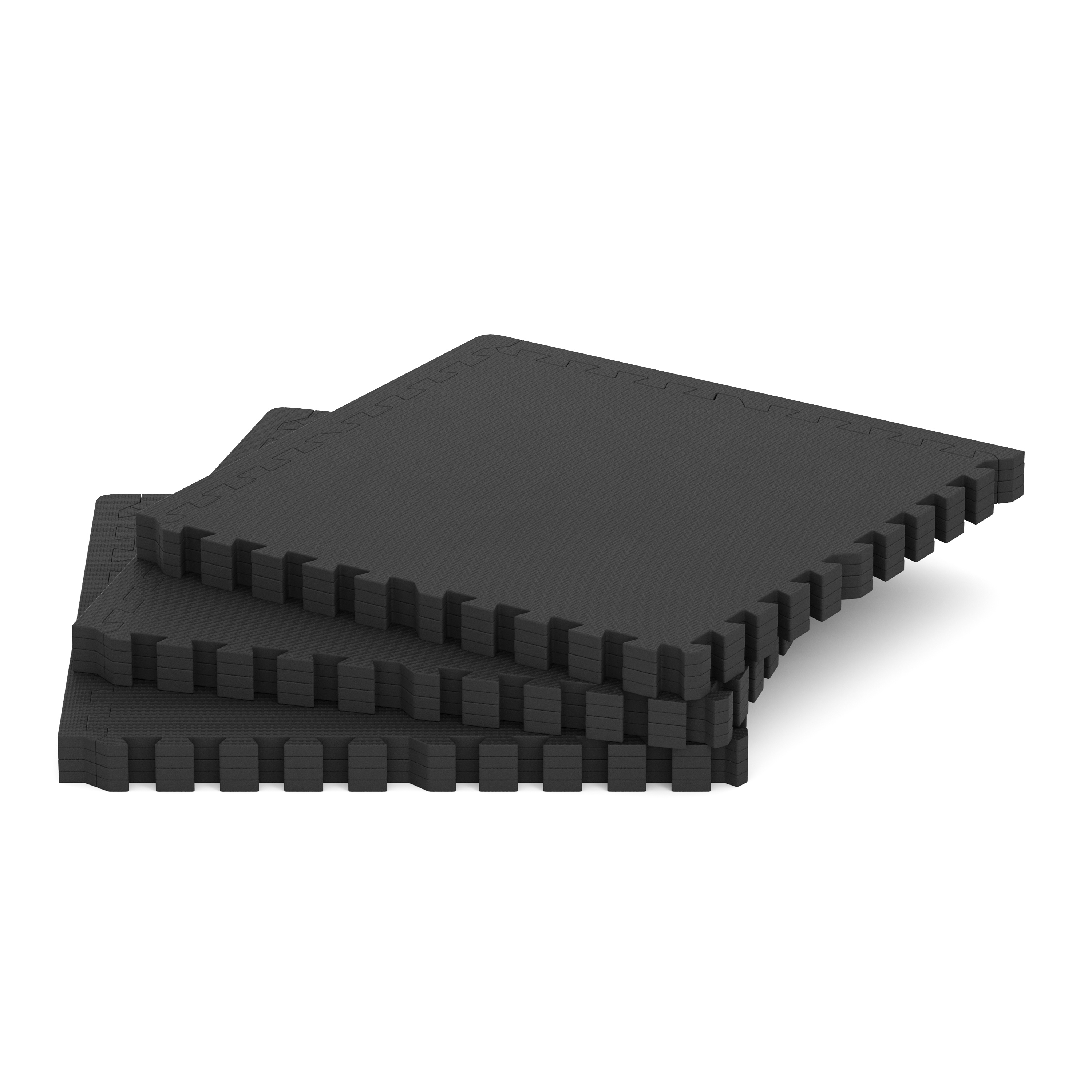 Bodenschutzmatte 61 x 61 cm 12er Set schwarz