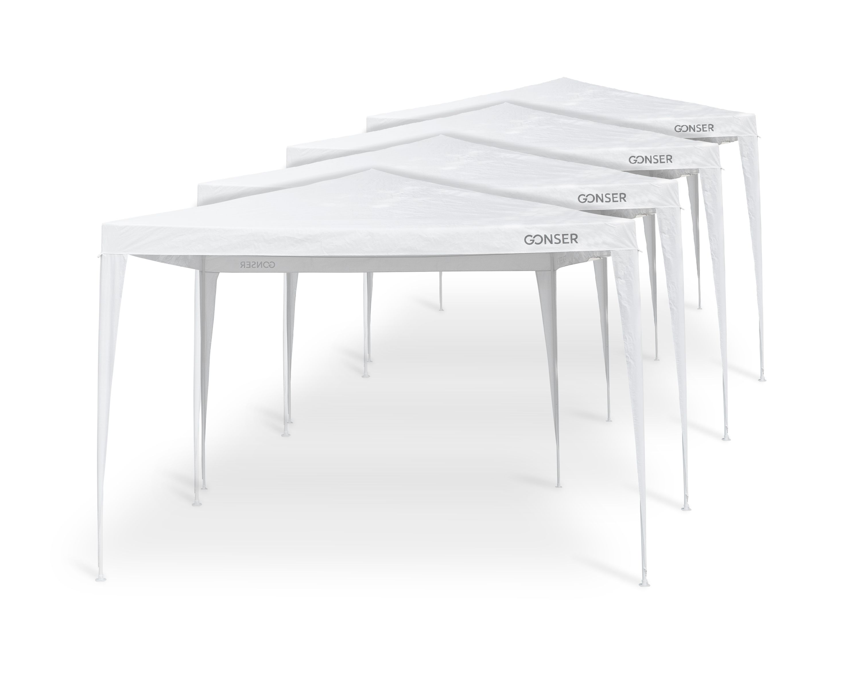 Gartenpavillon Partyzelt 3 X 3 M Weiss 4er Set Online Shop Gonser