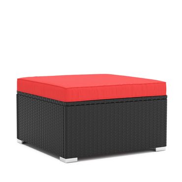 Ottomane KRETA schwarz/rot