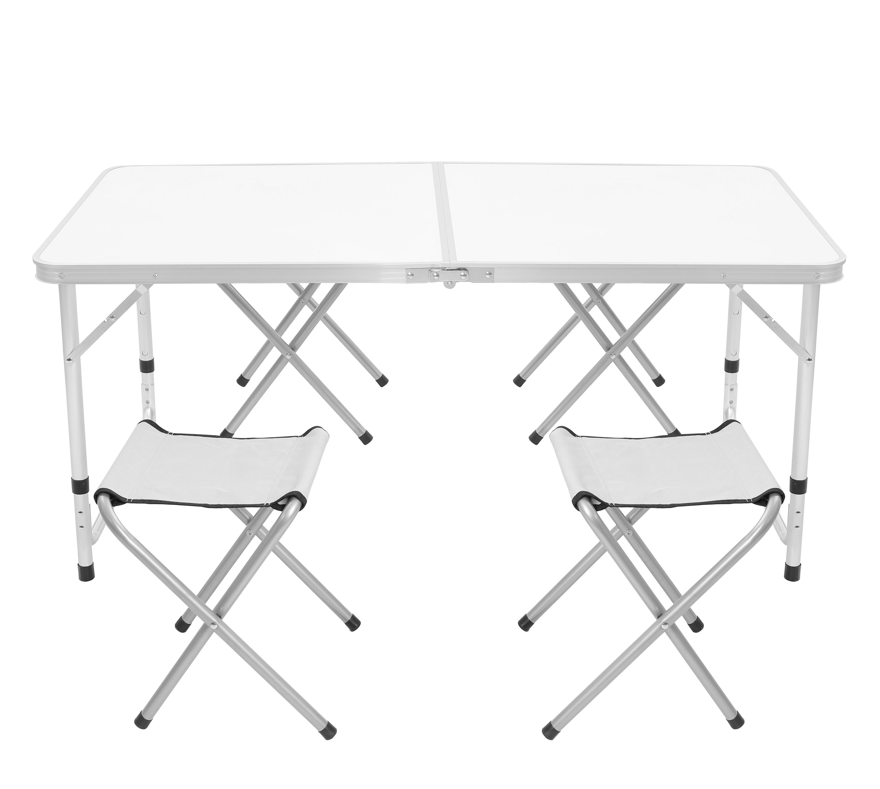 Table de camping avec 4 chaises blanches Magasin en ligne Gonser