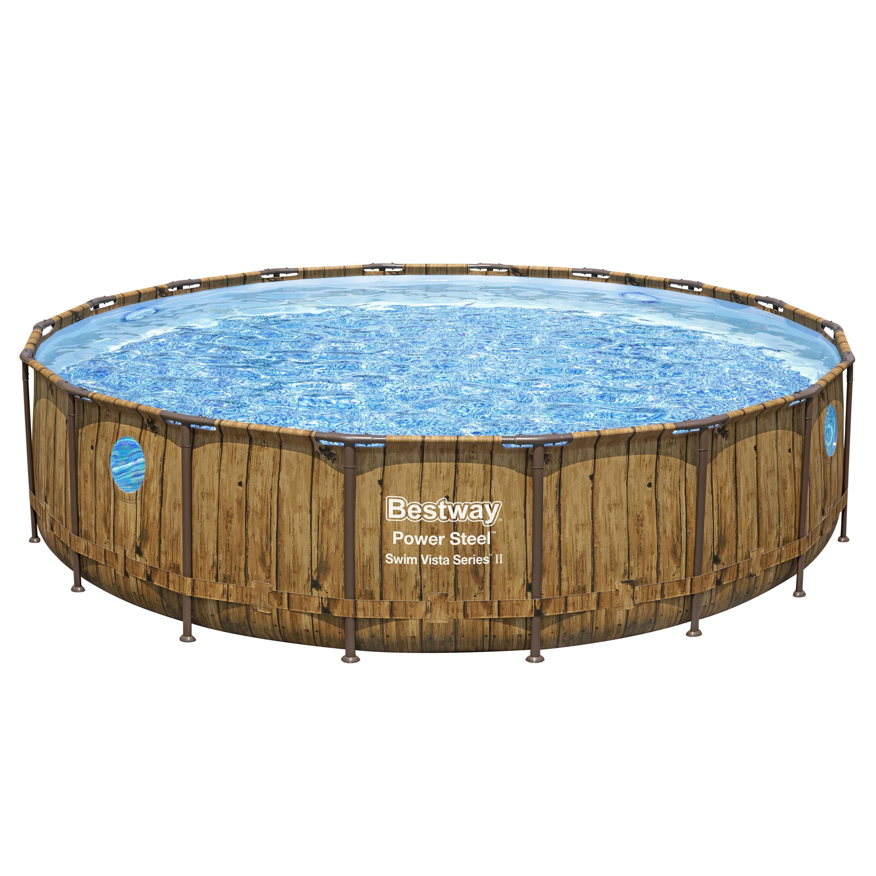Bestway Pool Komplett-Set Holz-Optik 549 x 122 cm