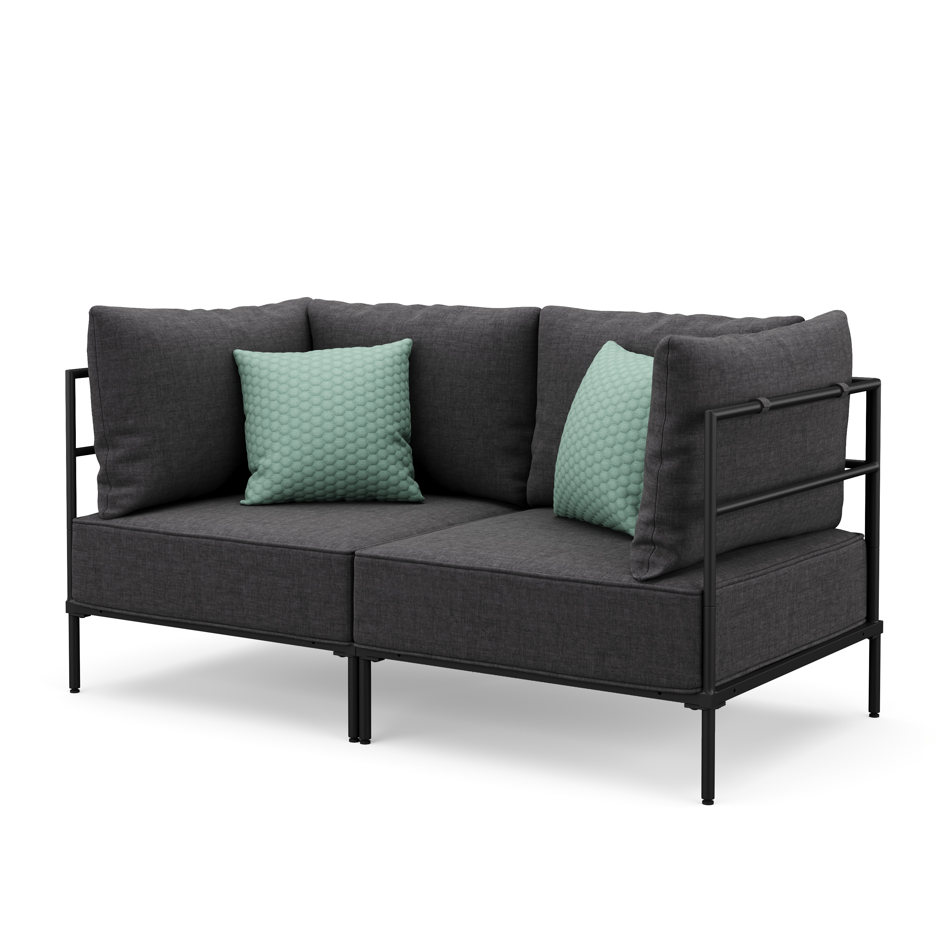 Sofa ETHAN 2-Sitzer anthrazit