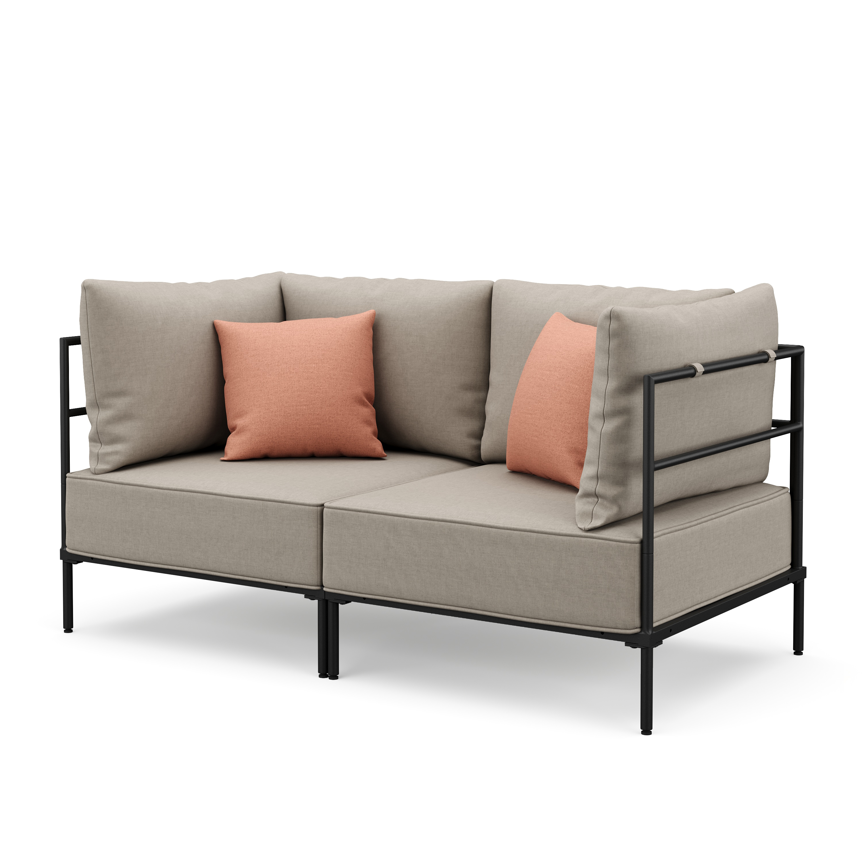 Sofa ETHAN 2-Sitzer greige